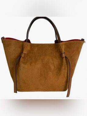 Suede Tote Bag in Brown - Women's Handbag